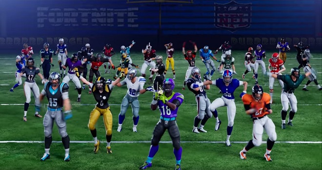 Fortnite i samarbete med NFL, lagtröjor på gång