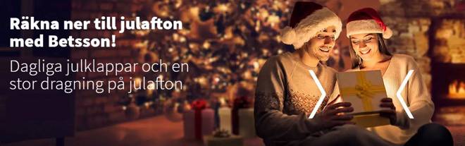 Kom i julstämning med dagliga julklappar hos Betsson